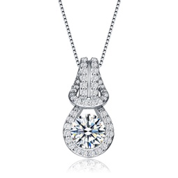 gv sterling silver cubic zirconia pendant necklace