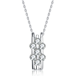 sterling silver white cubic zirconia modernband pendant