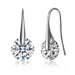 sterling silver cubic zirconia hook earrings