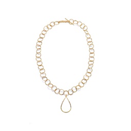 sterling silver gold plated cubic zirconia chain necklace