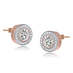 gv sterling silver cubic zirconia round earrings