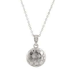 sterling silver cubic zirconia sphere pendant