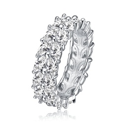 sterling silver cubic zirconia band ring