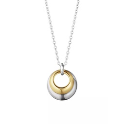 Curve 18K Gold & Sterling Silver Pendant Necklace