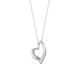 Hearts Of Georg Jensen Sterling Silver Heart Pendant Necklace