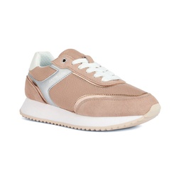 donna leather-trim sneaker