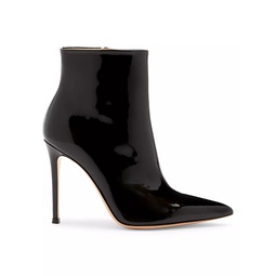 Avril 105MM Patent Leather Ankle Booties