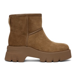 Tan Shearling Ankle Boots 232090F113010