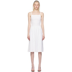 White LaPointe Midi Dress 241297F054003