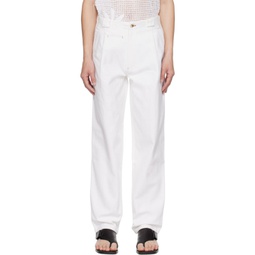 White Ricci Trousers 231776M191006