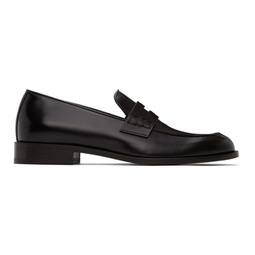 Black Leather Loafers 241262M231002