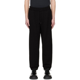 Black Quilted Trousers 231262M191006