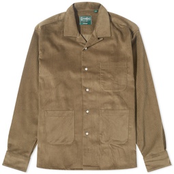 Gitman Vintage Jumbo Cord Camp Collar Overshirt Olive