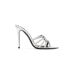 Silver Intriigo Heeled Sandals 231266F125024
