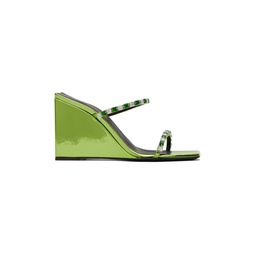 Green Shangay Heeled Sandals 231266F125034