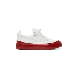 White   Red Frankie Match Sneakers 231266M237021