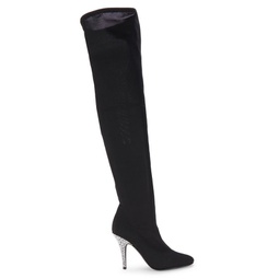 Crystal Trim Stiletto Over The Knee Boots