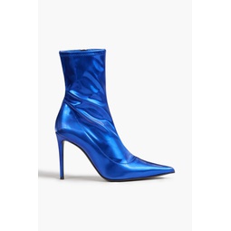 Ametista metallic faux stretch-leather ankle boots