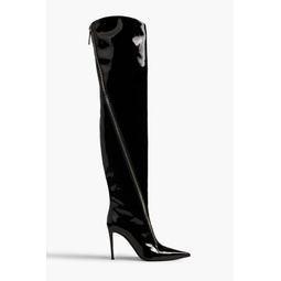 Crudelia patent-leather thigh boots