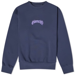 Givenchy Lightning Poster Logo Sweatshirt Deep Blue