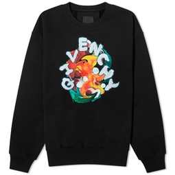 Givenchy Paint Logo Sweatshirt Black