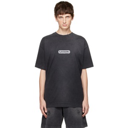 Black Distressed T-Shirt 232278M213045