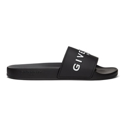 Black Givenchy Paris Flat Sandals 221278M234004