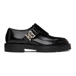 Black Squared Buckle Loafers 221278M231002