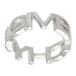 Silver Letters Ring 241278M147005