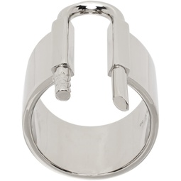 Silver U Lock Ring 232278M147006