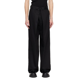 Black Extra Wide Trousers 241278M191014