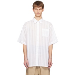 White Striped Shirt 241278M192025