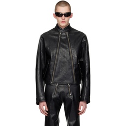 Black Ravn Faux-Leather Biker Jacket 241979M180002