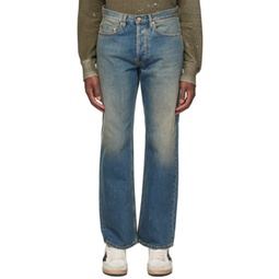 Blue Lived-In Jeans 232264M186003