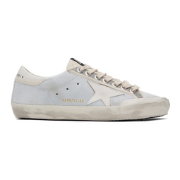Gray & White Super-Star Suede Sneakers 241264M237005