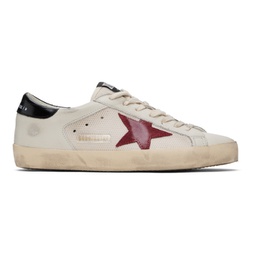 Off-White & Burgundy Super-Star Double Quarter Sneakers 241264M237042