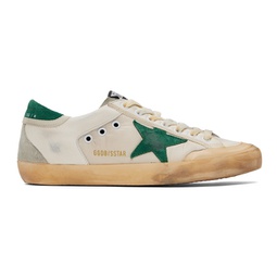 Off-White & Green Super-Star Sneakers 241264M237006
