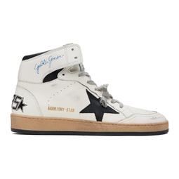 White & Black Sky-Star Sneakers 241264M236001