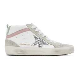 SSENSE Exclusive White & Gray Mid Star Sneakers 232264F127002