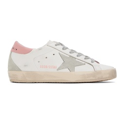 White & Pink Super-Star Classic Sneakers 241264F128023