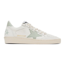 SSENSE Exclusive White & Green Ball Star Sneakers 232264F128002