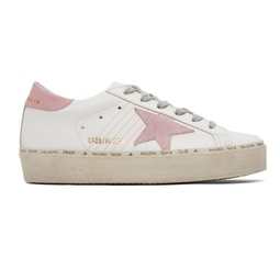 White & Pink Hi Star Sneakers 232264F128029