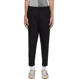 Black Creased Trousers 232264M191001