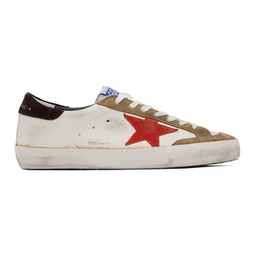 White & Brown Super-Star Classic Sneakers 232264M237024