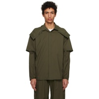 Green Wind Shirt Jacket 241982M192001