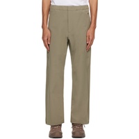 Khaki Side Zip Trousers 241982M191003