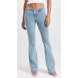 Good Legs Flare Jeans with No Waistband