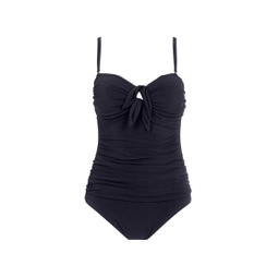 Dandy Ruched Tie-Front One-Piece Swimsuit