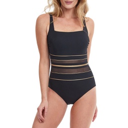 Onyx Stripe One-Piece Swimsuit