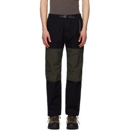 Black & Green Hiking Trousers 231565M191012